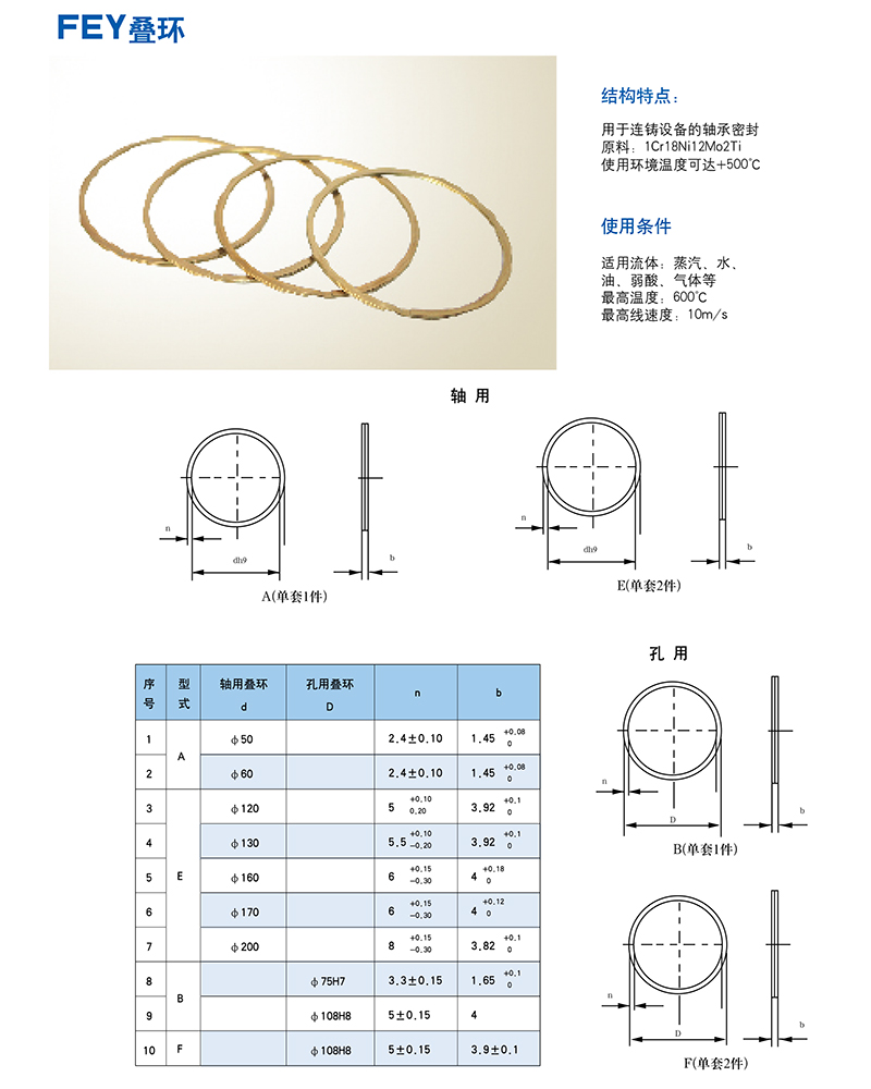 FEY密封疊環